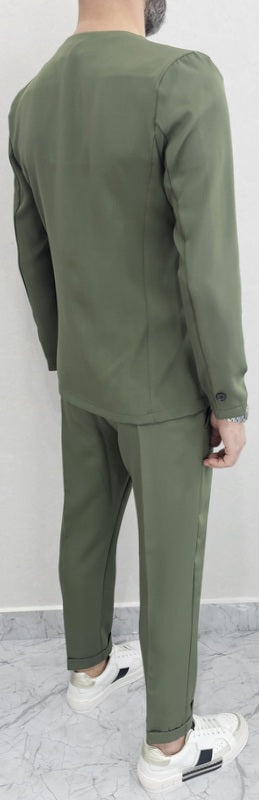 Abito Panama completo 1 bottone giacca+pantalone+T-shirt s,m,l,xl,xxl