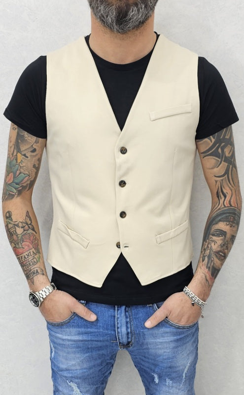 Gilet da uomo primaverile tessuto elastico 5 colori s,m,l,xl,xxl
