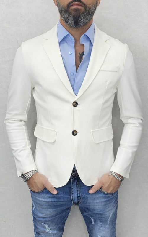 Giacca uomo primaverile 2 bottoni tessuto elastico s,m,l,xl,xxl