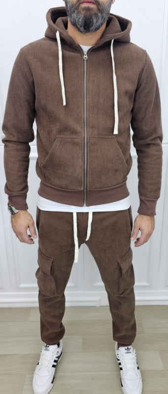 Tuta cargo Hermes Cappuccio Completo velluto a coste 7 colori s,m,l,xl,xxl