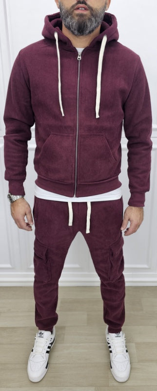 Tuta cargo Hermes Cappuccio Completo velluto a coste 7 colori s,m,l,xl,xxl