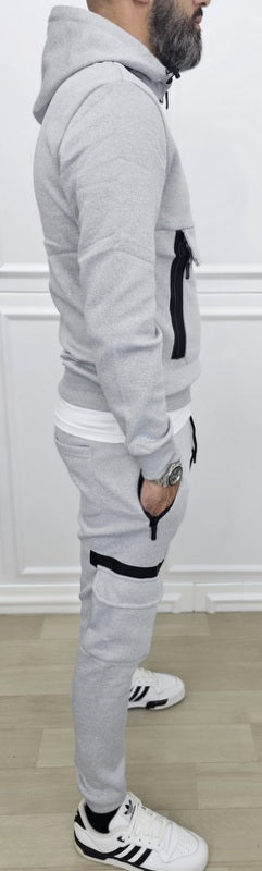 Tuta New Tech cargo Cappuccio Completo felpata 2 colori s,m,l,xl,xxl