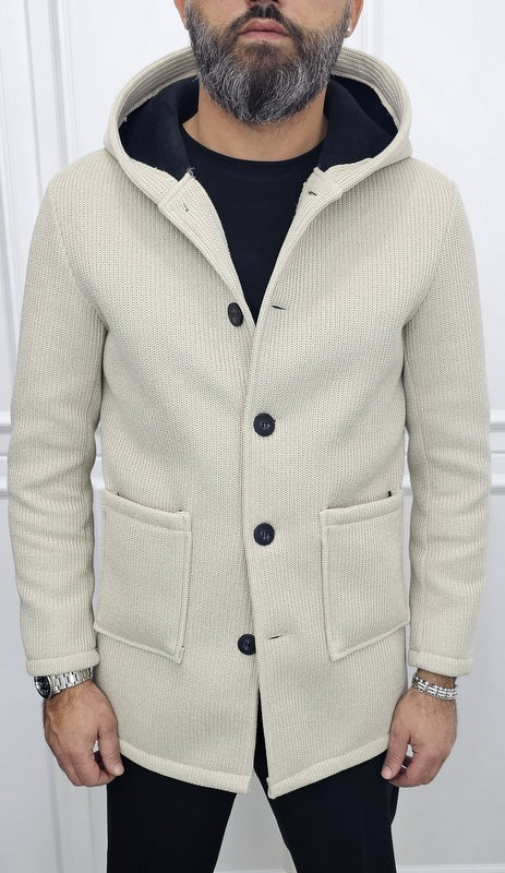 Cappotto Uomo cappuccio termico a coste Invernale blu,nero,sabbia s,m,l,xl,xxl