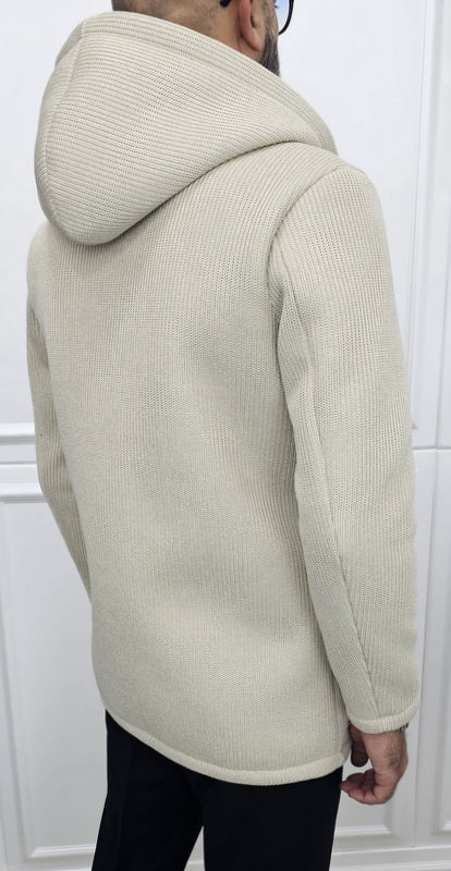 Cappotto Uomo cappuccio termico a coste Invernale blu,nero,sabbia s,m,l,xl,xxl