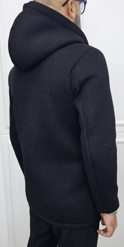 Cappotto Uomo cappuccio termico a coste Invernale blu,nero,sabbia s,m,l,xl,xxl