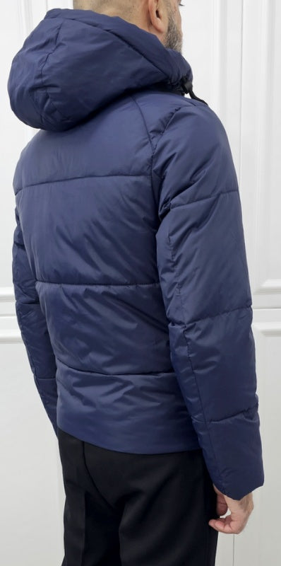 Giubbino uomo Cappuccio estraibile Tech impermeabile Blu s,m,l,xl,xxl