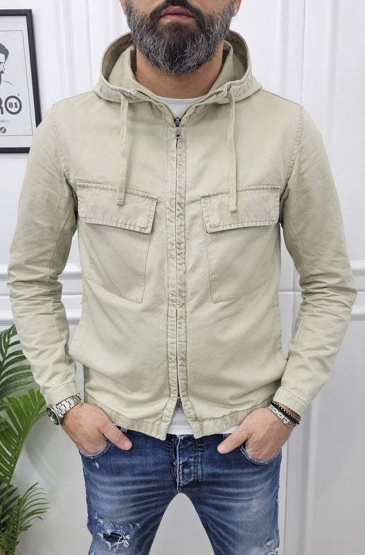 GIUBBINO PRAGA CAPPUCCIO EFFETTO JEANS 3 COLORI S,M,L,XL,XXL