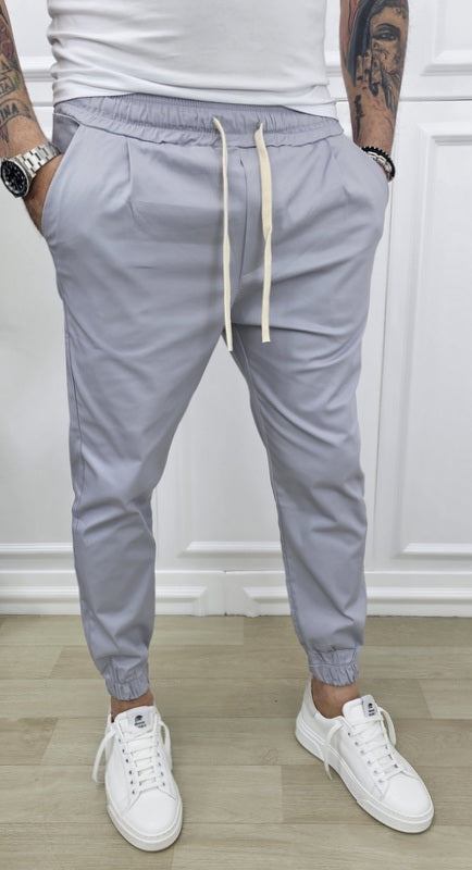 Pantalone Madrid Uomo Cotone Elastico Tasche America Molla Caviglie s,m,l,xl,xxl