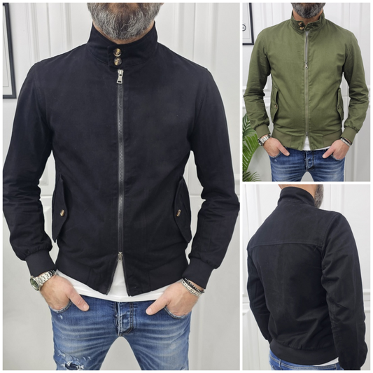 GIUBBINO BOMBER  EFFETTO JEANS 2 COLORI S,M,L,XL,XXL