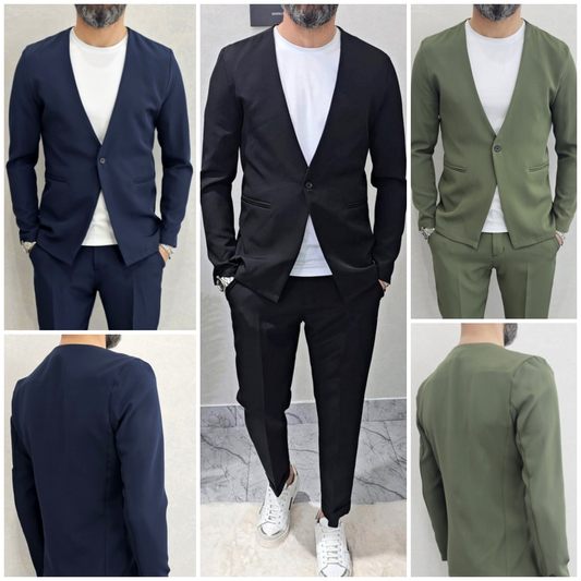 Abito Panama completo 1 bottone giacca+pantalone+T-shirt s,m,l,xl,xxl