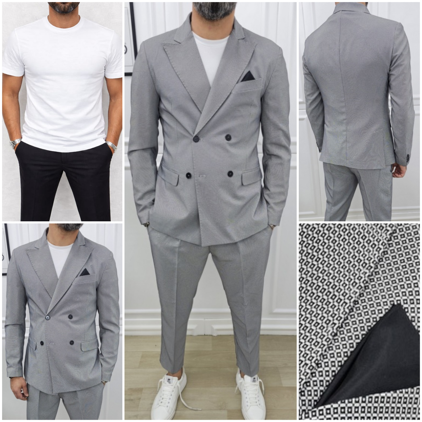 Abito completo Doppiopetto Sale e Pepe Giacca+Pantalone+T-shirt 44,46,48,50,52