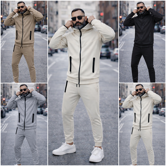 Tuta Tech Primaverile Cappuccio Grigio, Nero, Panna, Fango s,m,l,xl,xxl