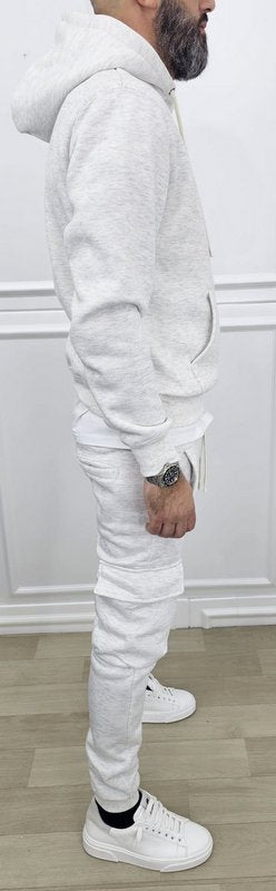 Tuta Cargo Felpata invernale Cappuccio Completo 5 colori s,m,l,xl,xxl,3xl