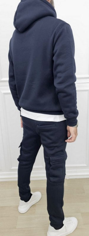 Tuta Cargo Felpata invernale Cappuccio Completo 5 colori s,m,l,xl,xxl,3xl