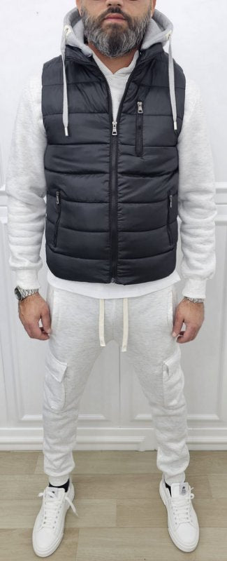 Smanicato giromanica termico cappuccio estraibile corto Nero,Blu M,L,XL,XXL,3XL