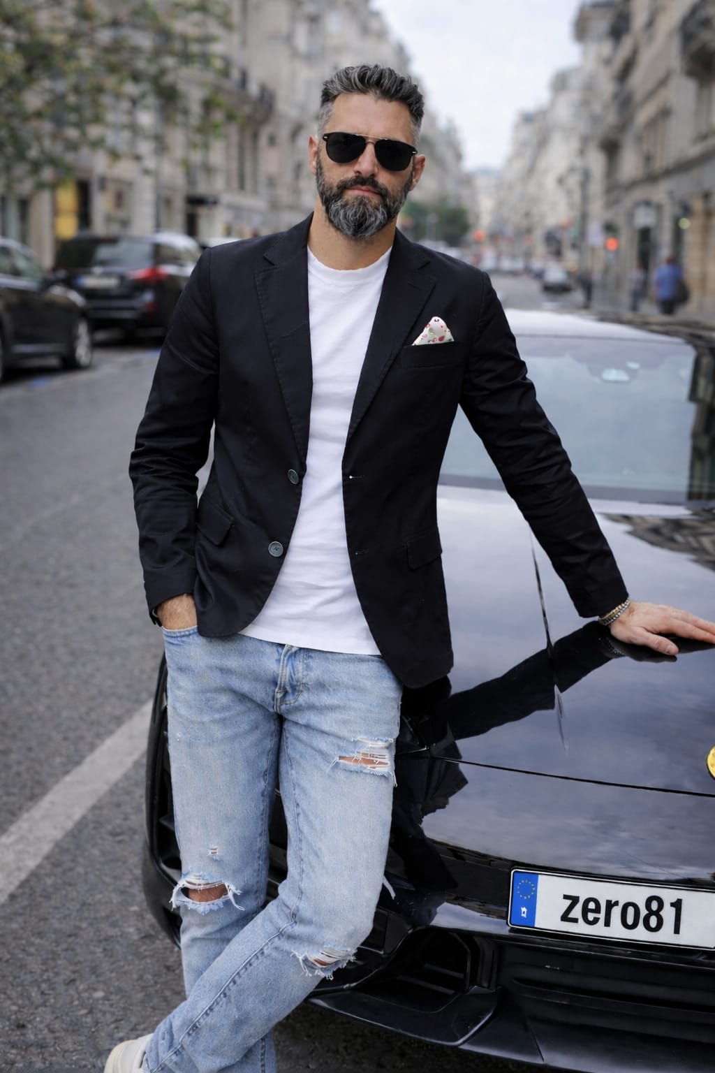 GIACCA UOMO PRIMAVERILE  2 BOTTONI + T.SHIRT BIANCA 44.46.48.50.52.54