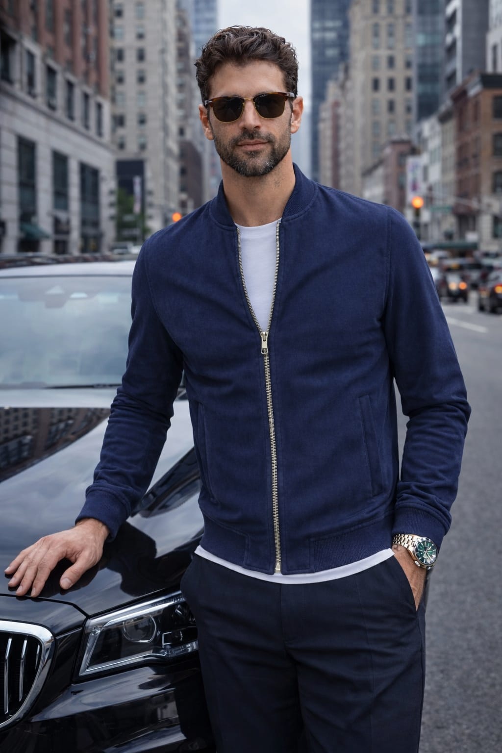 Giubbino uomo suede Scamosciato Bomber Primaverile 4 Colori m,l,xl,xxl,3xl