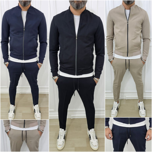 Completo uomo Praga Bomber slim fit giacca e pantalone s,m,l,xl,xxl