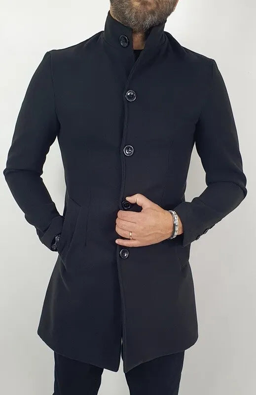 Cappotto Uomo Coreana  Nero invernale elastico s,m,l,xl,xxl