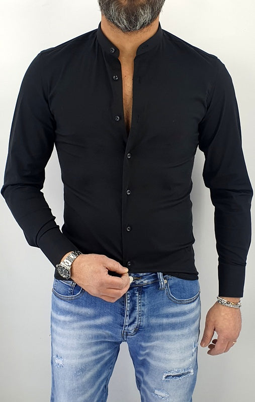 camicia uomo coreana tessuto elastico slim fit s,m,l,xl,xxl