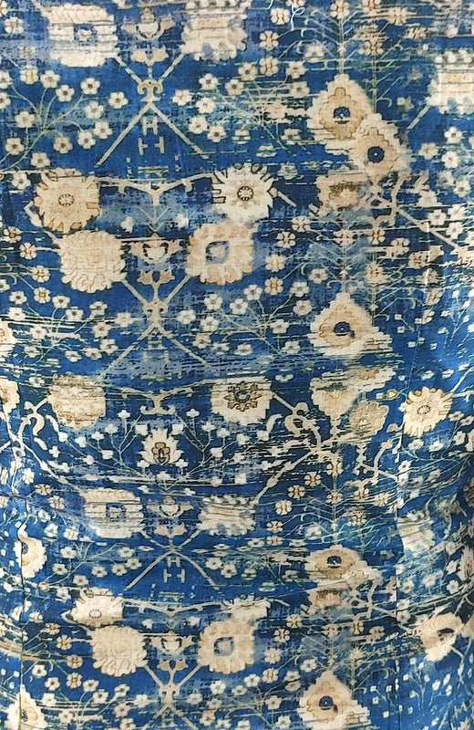 Camicia uomo Tessuto Elastico casual Collo blu/Sabbia Floreale Foglie Manica lunga Slim