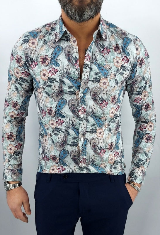 Camicia hot sale uomo floreale