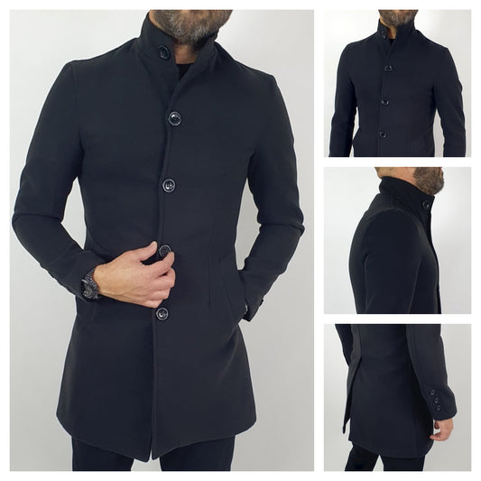 Cappotto Uomo Coreana  Nero invernale elastico s,m,l,xl,xxl
